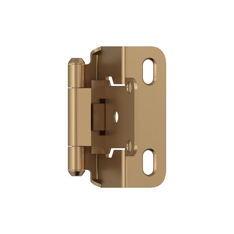 Amerock 1-1/2 in. W X 2-1/4 in. L Champagne Bronze Steel Overlay Hinge 2 pk