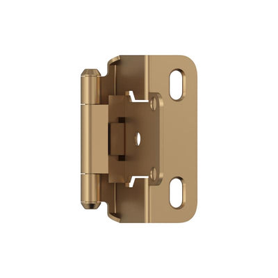Amerock 1-1/2 in. W X 2-1/4 in. L Champagne Bronze Steel Overlay Hinge 2 pk