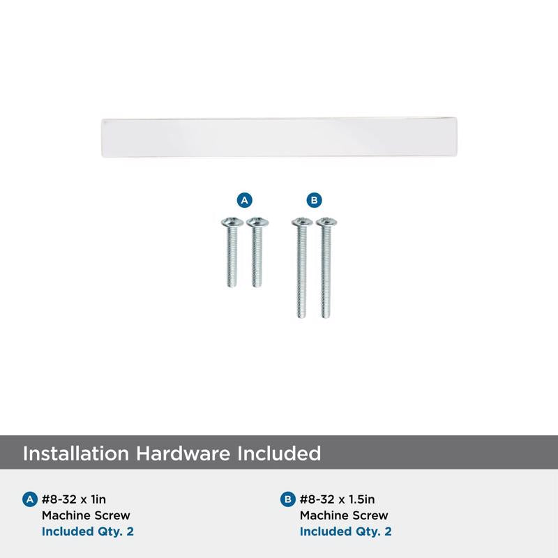 Amerock Monument Contemporary Bar Cabinet Pull 3 in. Polished Chrome Silver