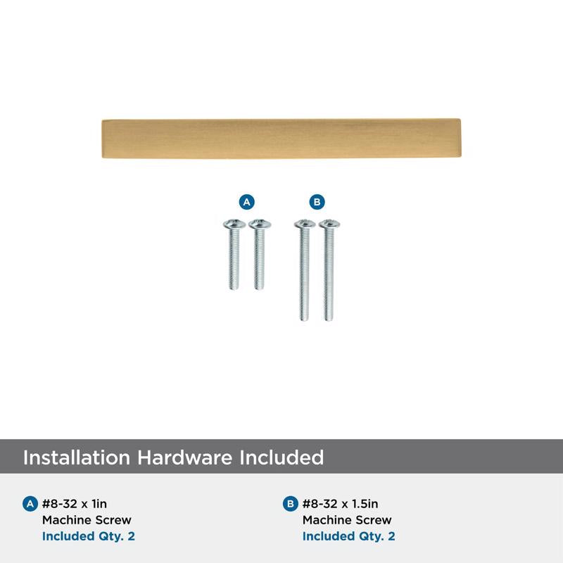 Amerock Contemporary Bar Cabinet Pull 3 in. Champagne Bronze Gold