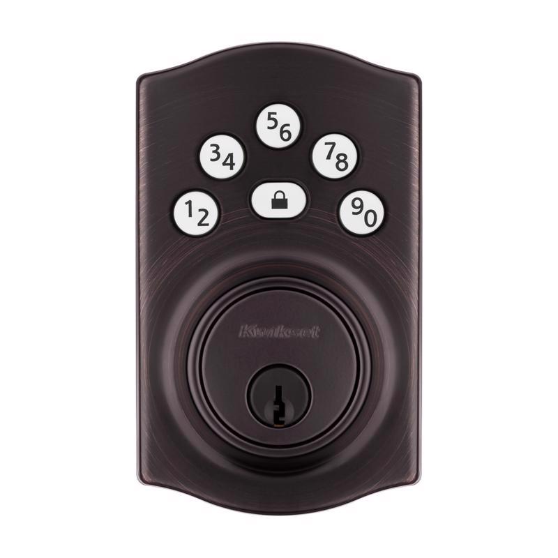 Kwikset Powerbolt Venetian Bronze Zinc Electronic Deadbolt