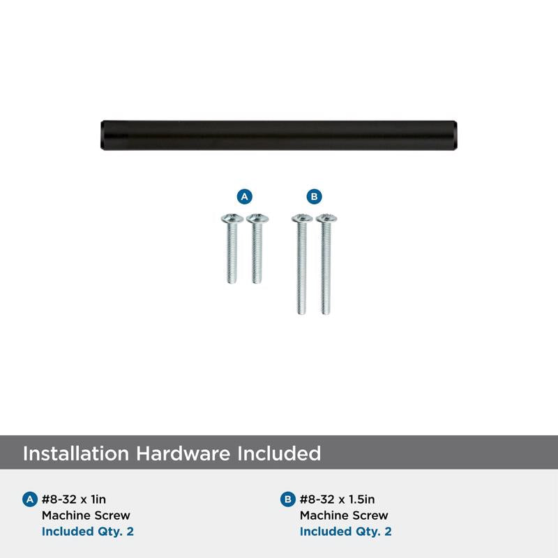 Amerock Contemporary Bar Cabinet Pull 3 in. Black Bronze Black