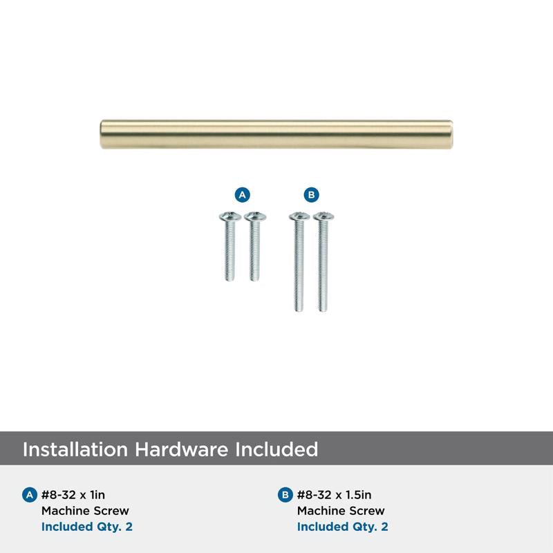 Amerock Contemporary Bar Cabinet Pull 3 in. Champagne Bronze Gold