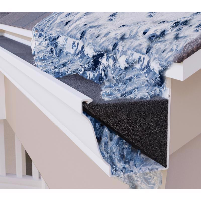 GutterFoam Original 5 in. W X 48 in. L Black Polyether Outdoor Foam Gutter Guard 8 pk