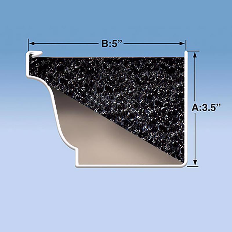 GutterFoam Original 5 in. W X 48 in. L Black Polyether Outdoor Foam Gutter Guard 8 pk