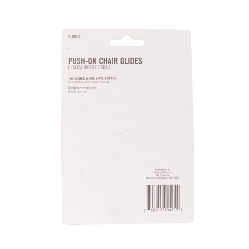 Projex Gray 1 in. Push-On Polymer Chair Glide 8 pk