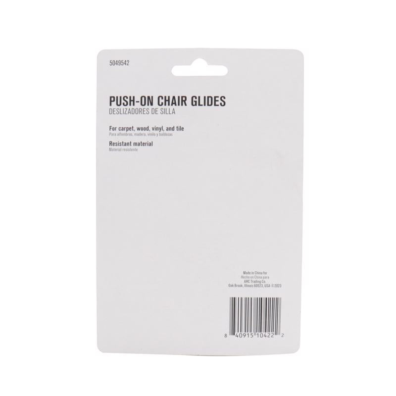 Projex Gray 1-1/2 in. Push-On Polymer Chair Glide 4 pk
