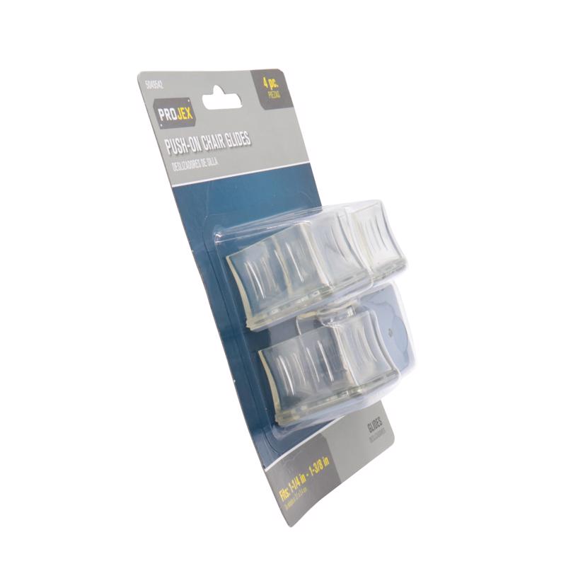 Projex Gray 1-1/2 in. Push-On Polymer Chair Glide 4 pk
