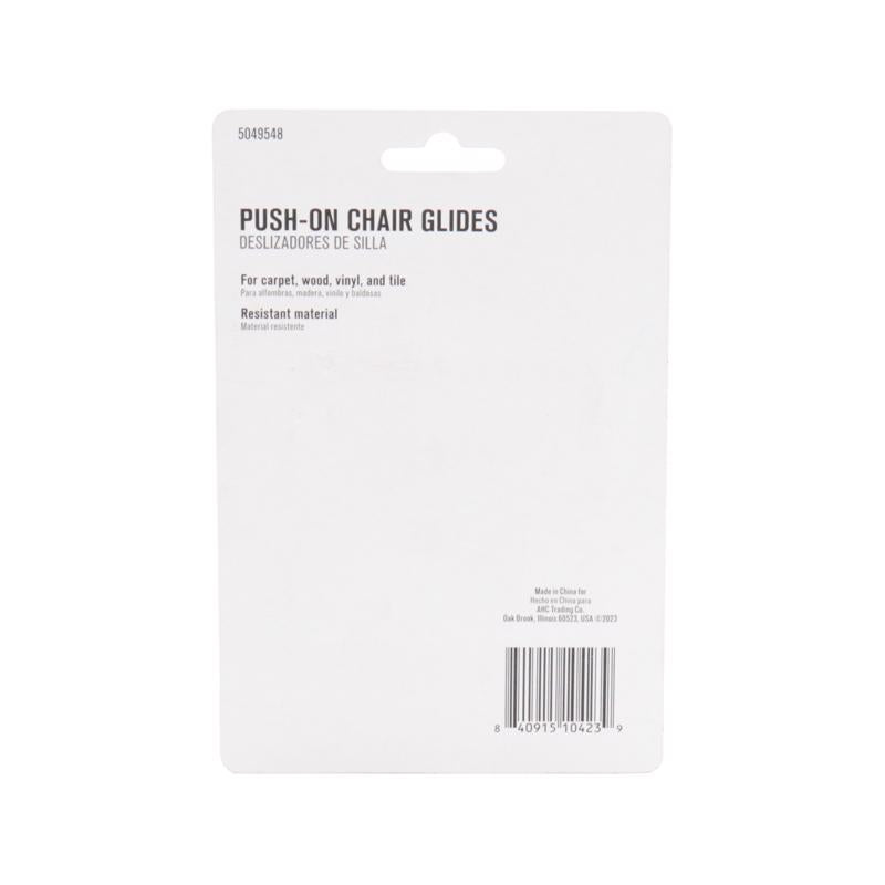 Projex Gray 1 in. Push-On Polymer Chair Glide 8 pk