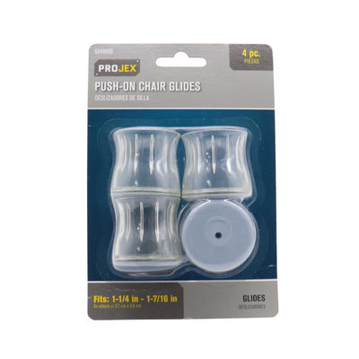 Projex Gray 1-5/8 in. Push-On Polymer Chair Glide 4 pk