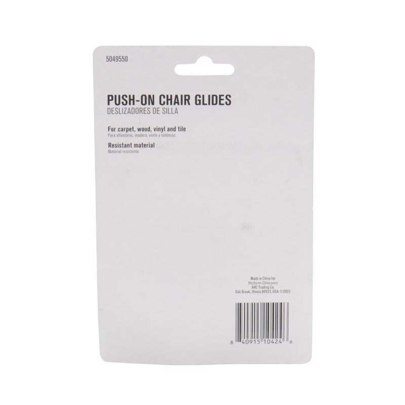 Projex Gray 1-5/8 in. Push-On Polymer Chair Glide 4 pk