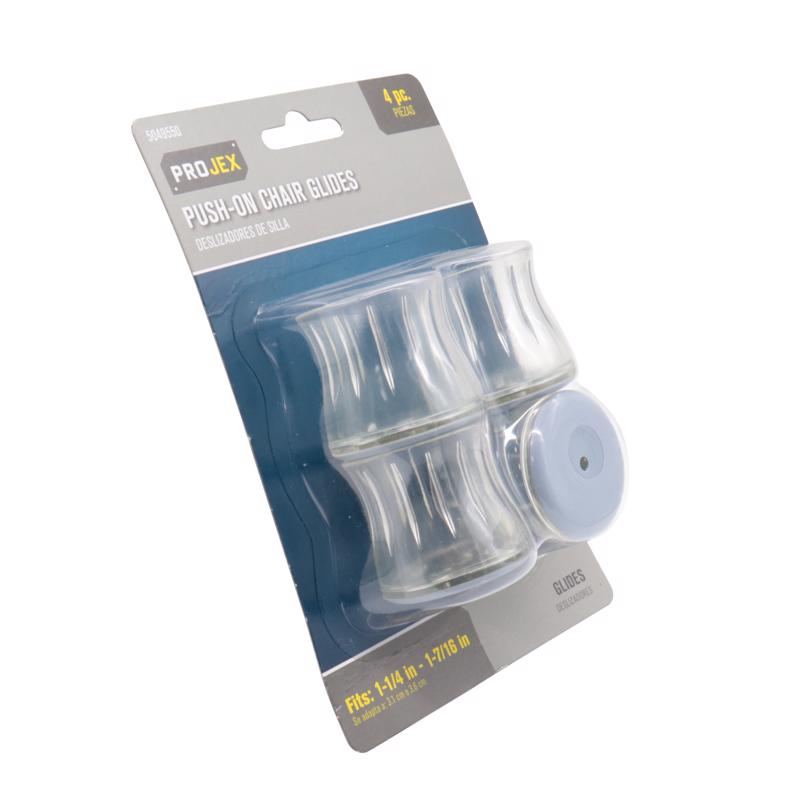 Projex Gray 1-5/8 in. Push-On Polymer Chair Glide 4 pk