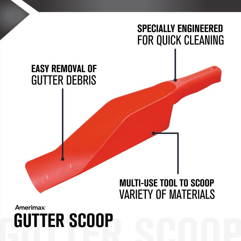 Amerimax 4 in. H X 3.13 in. W X 16.5 in. L Red Plastic Gutter Scoop