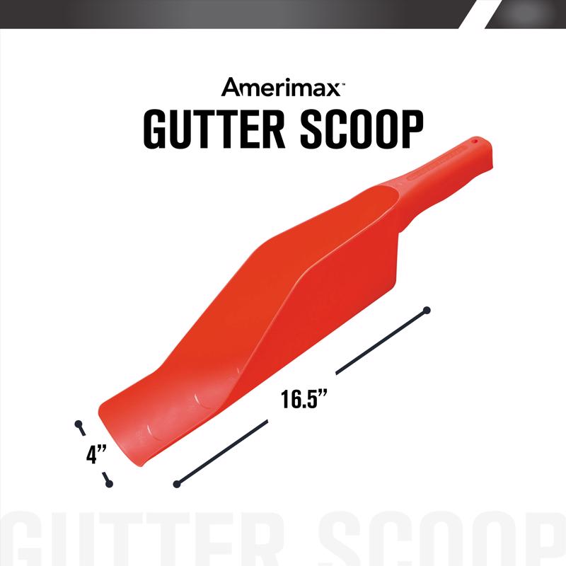 Amerimax 4 in. H X 3.13 in. W X 16.5 in. L Red Plastic Gutter Scoop