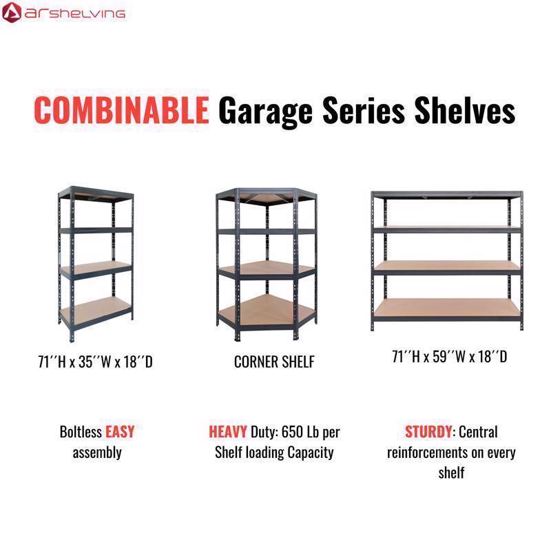 Ar Shelving Garage Series 71 in. H X 59.4 in. W X 18 in. D Metal Shelving Unit