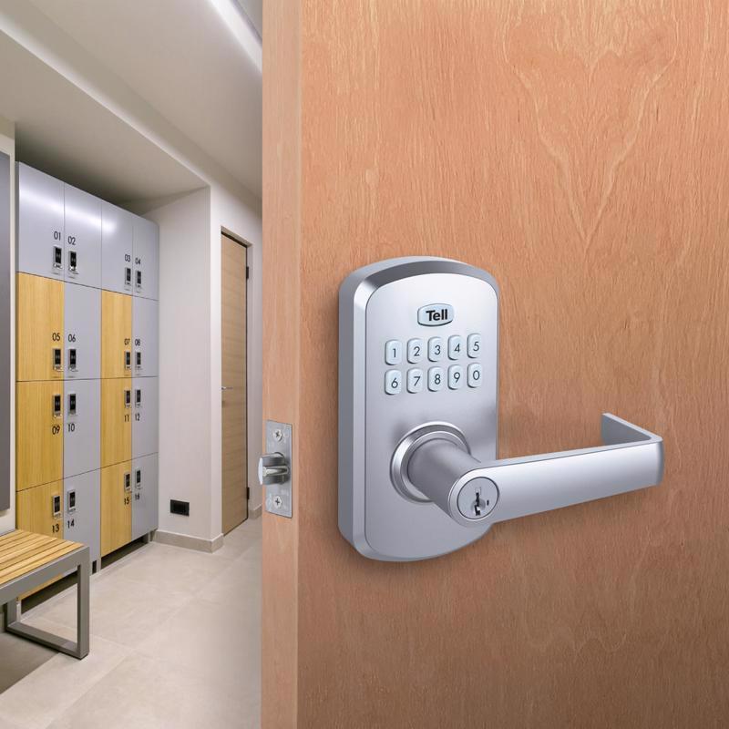Tell Satin Chrome Steel Electronic Keypad Entry Lock