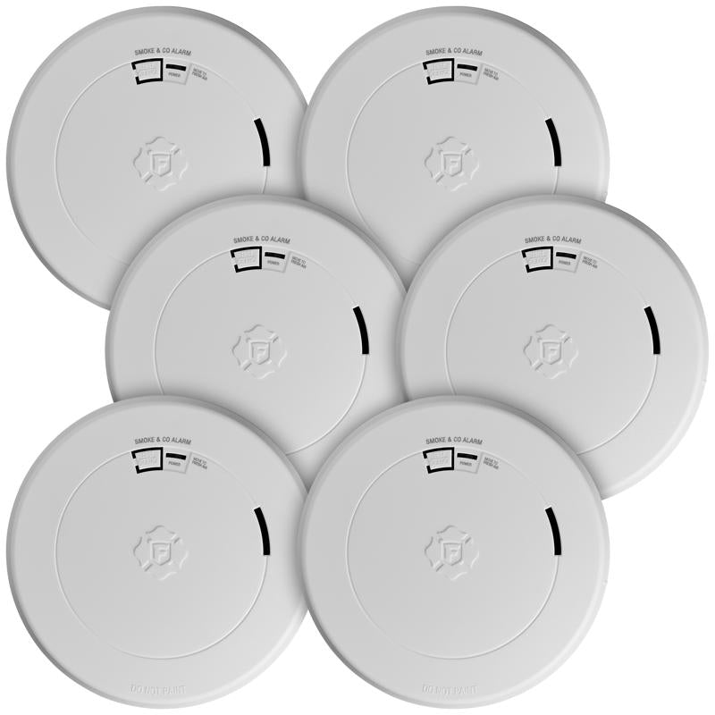 BRK 10-year Battery-Powered Photoelectric Smoke and Carbon Monoxide Detector 6 pk