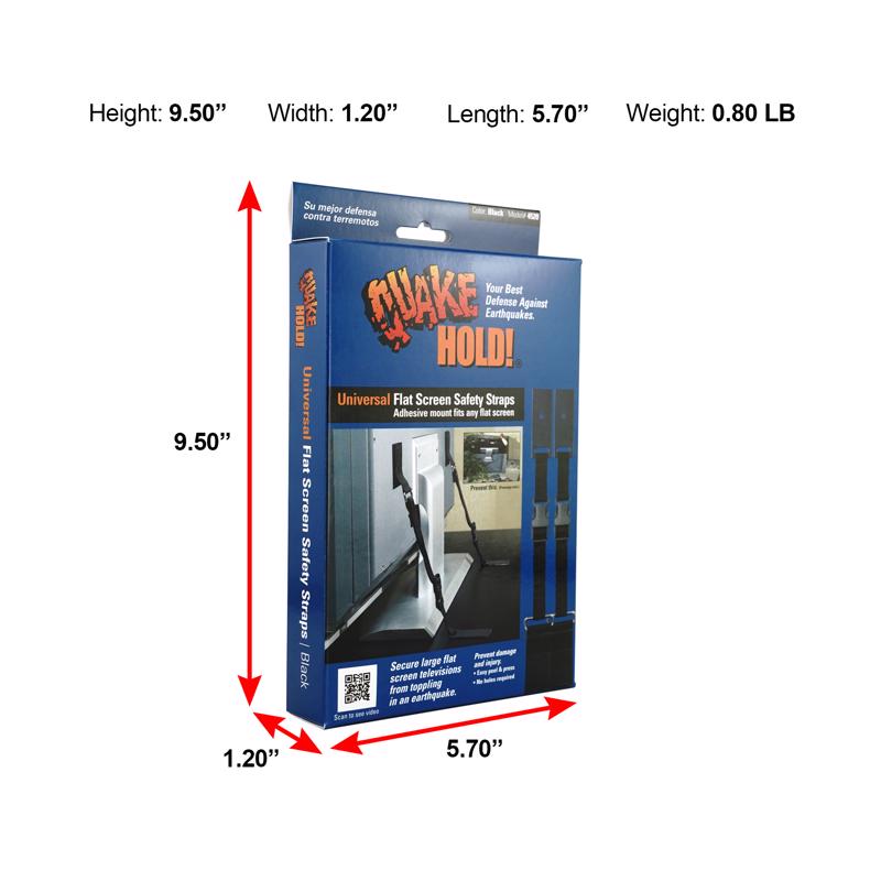 Quake Hold 10 in to 70 in. 150 lb. cap. Flat Screen Safety Strap