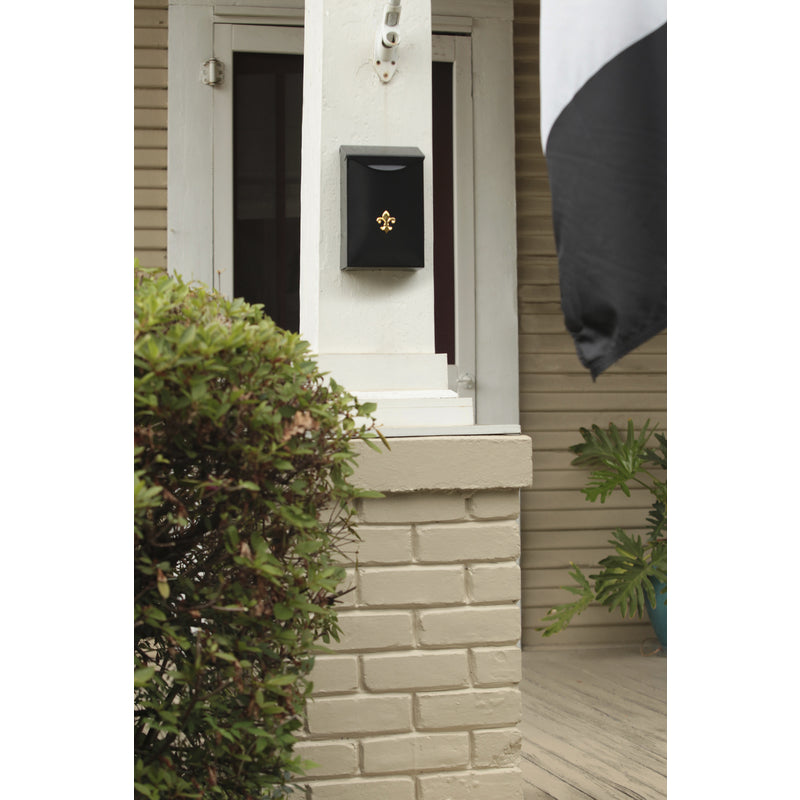 Architectural Mailboxes City Classic Galvanized Steel Wall Mount Black Mailbox