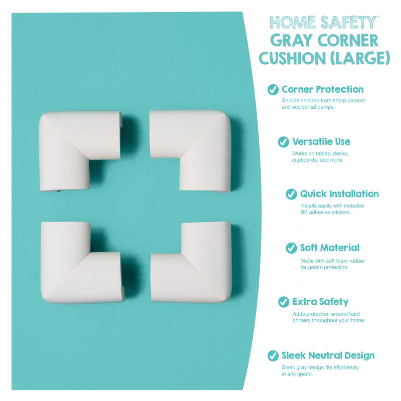 Regalo Gray Soft Rubber Corner Cushions 4 pk