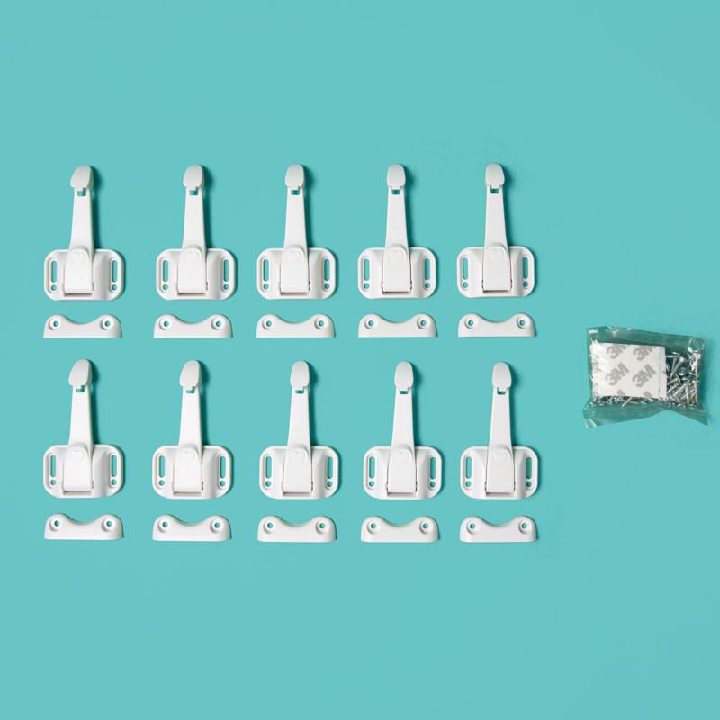 Regalo White Plastic Cabinet Locks 12 pk