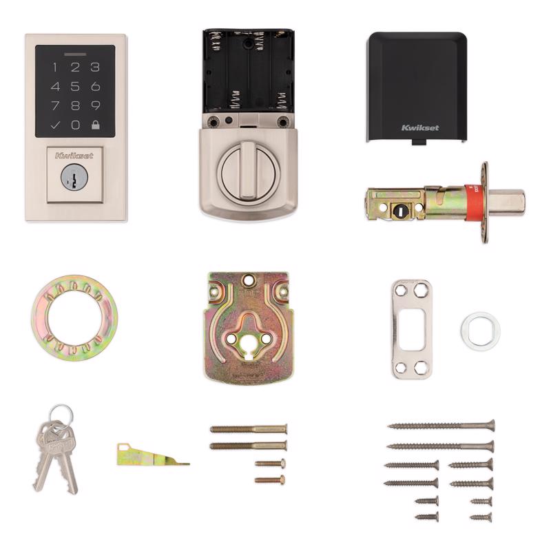Kwikset 270 SmartCode Satin Nickel Metal Electronic Touch Pad Deadbolt