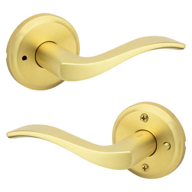 Kwikset Sedona Transitional Satin Brass Privacy Lever Right or Left Handed