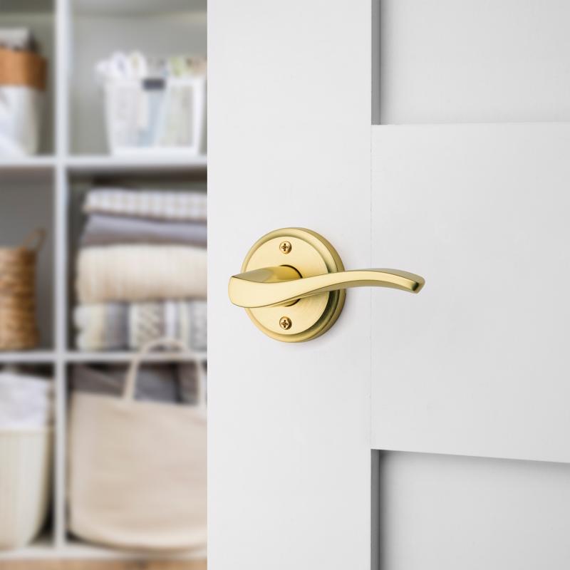 Kwikset Sedona Transitional Satin Brass Half-Dummy Lever Right Handed