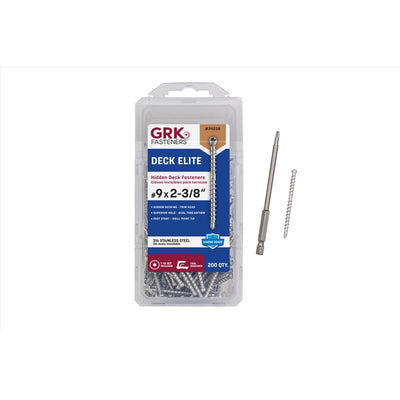 GRK Fasteners No. 9 in. X 2-3/8 in. L Silver Star Trim Head Deck Screws