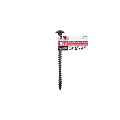 GRK Fasteners RSS 5/16 or No. 15 in. X 4 in. L Star Black W-Cut Structural Wood Screws