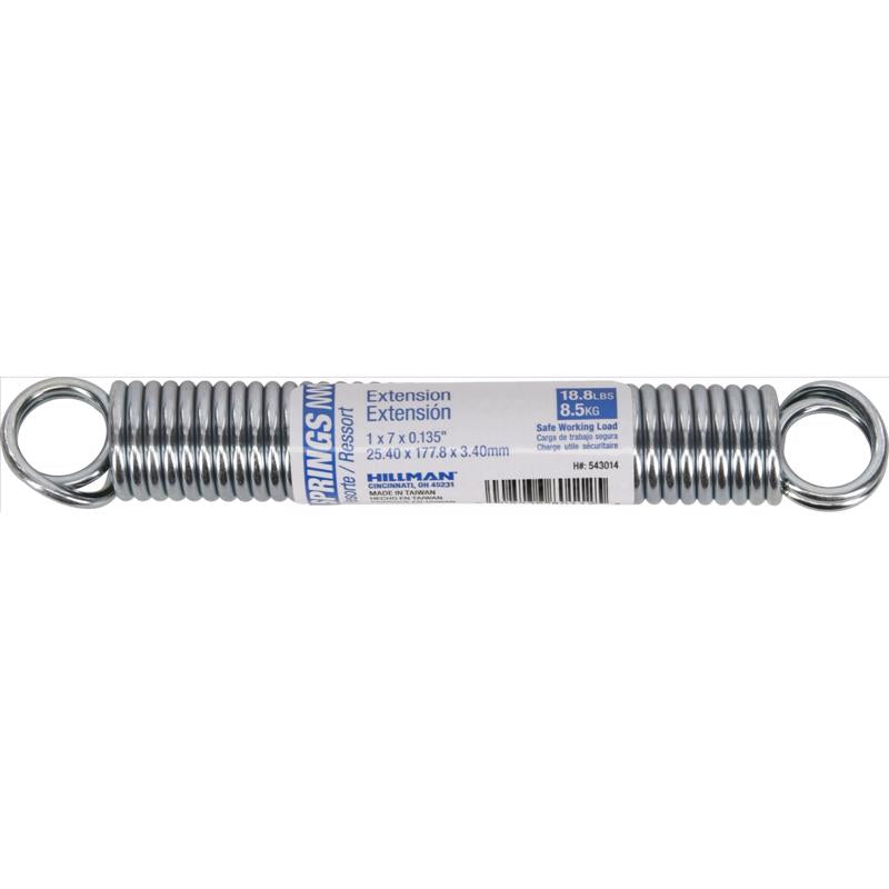 HILLMAN 7 in. L X 1 in. D Extension Spring