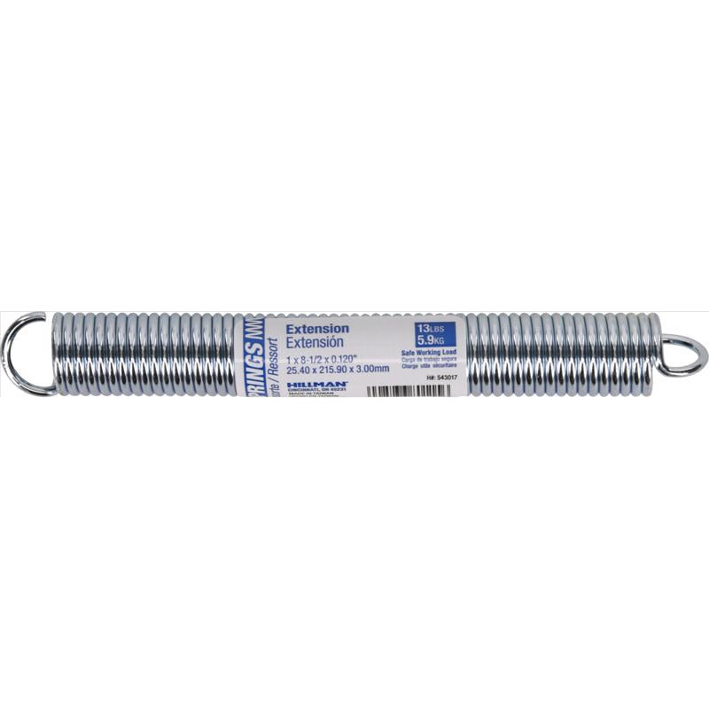 HILLMAN 8.5 in. L X 1 in. D Extension Spring