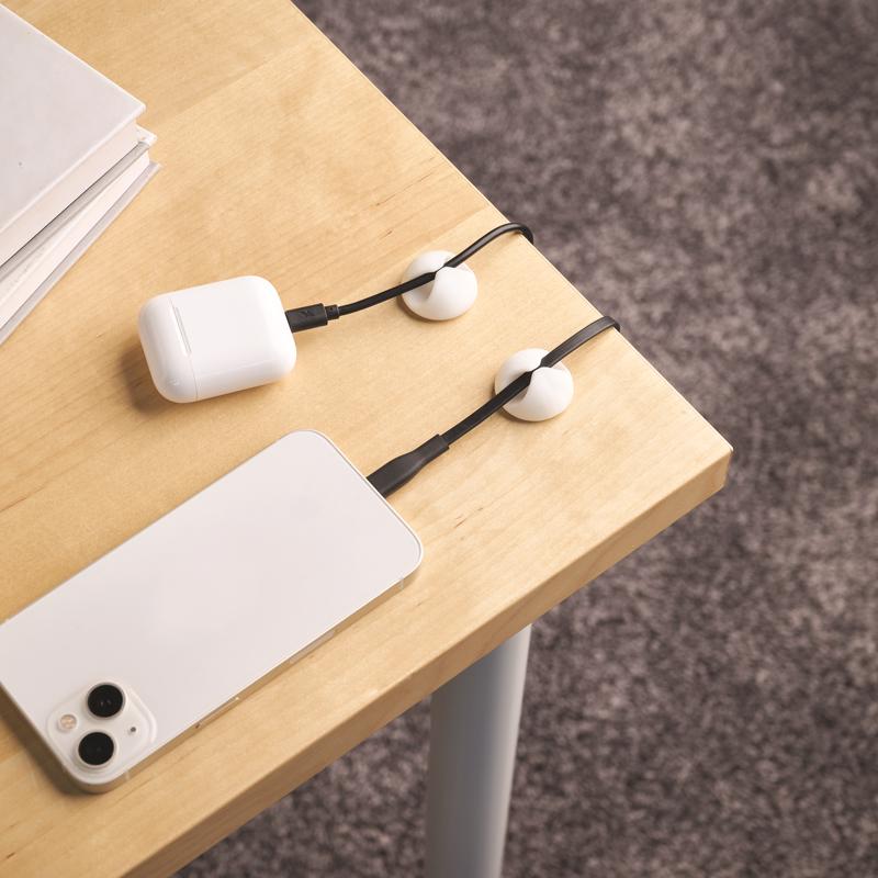 Wrap-It 1 in. L White Plastic Cable Clip