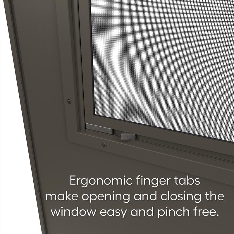Larson 81 in. H X 32 in. W Vinyl/Wood Brown Mid-View Reversible Self-Storing Storm Door