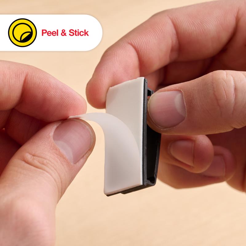 Wrap-It 3.38 in. L Black Plastic Cable Clip