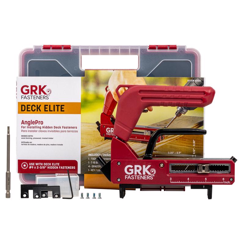 GRK Fasteners AnglePro No. 0 in. X 9.3 in. L Red Star Bugle Head Hidden Deck Fastener