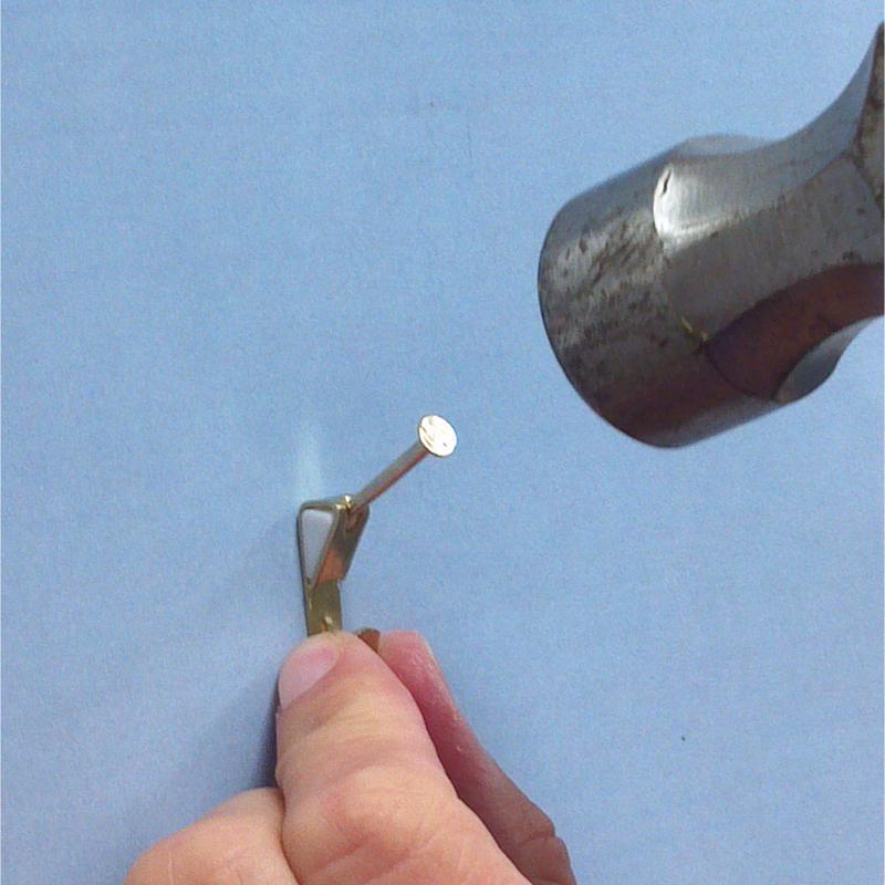 HILLMAN ReadyNail Polished Brass Gold Picture Hanger 20 lb 6 pc