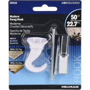 HILLMAN White Classic Hanging Hooks 50 lb