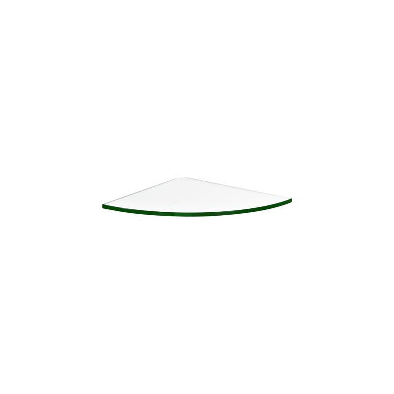 Dolle 0.31 in. H X 9.8 in. W X 9.8 in. D Clear Glass Corner Shelf