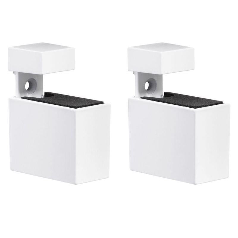 Dolle Cuadro 2.7 in. H X 0.9 in. W X 1.9 in. D White Metal Shelf Clips