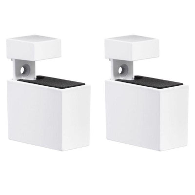 Dolle Cuadro 2.7 in. H X 0.9 in. W X 1.9 in. D White Metal Shelf Clips