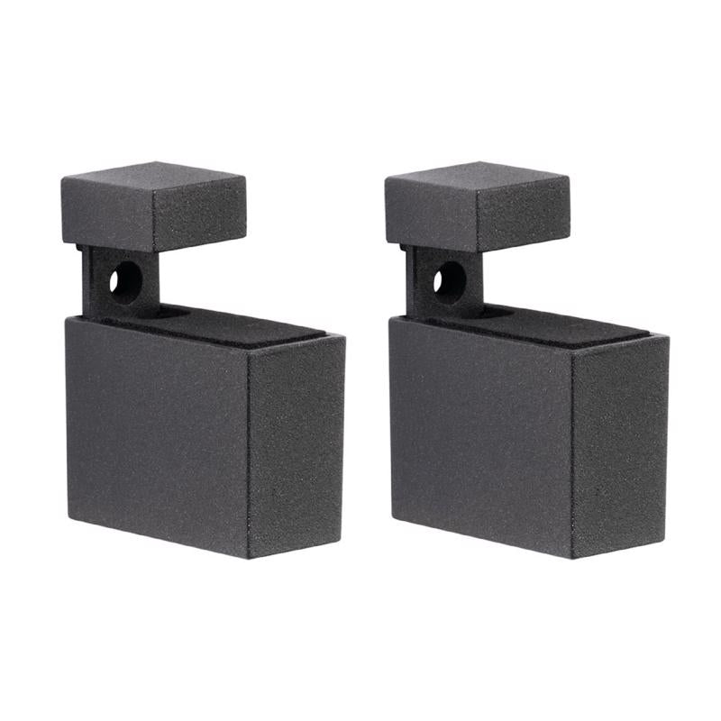 Dolle Cuadro 2.7 in. H X 0.9 in. W X 1.9 in. D Black Metal Shelf Clips