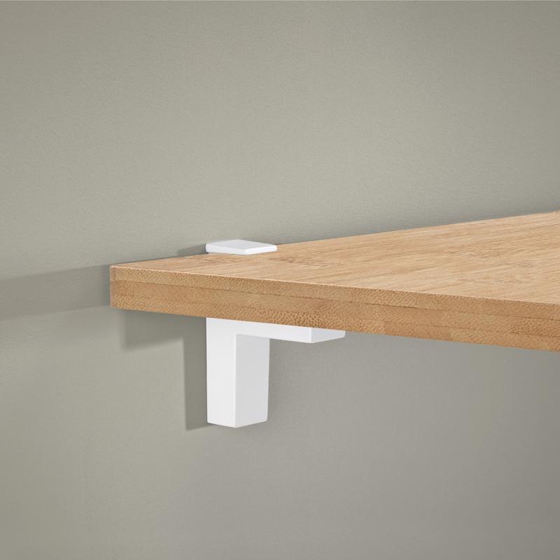 Dolle Eliot 4.4 in. H X 0.9 in. W X 2.6 in. D White Metal Shelf Clips