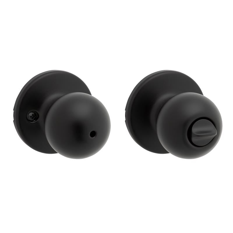 Kwikset Polo Matte Black Privacy Knob Right or Left Handed