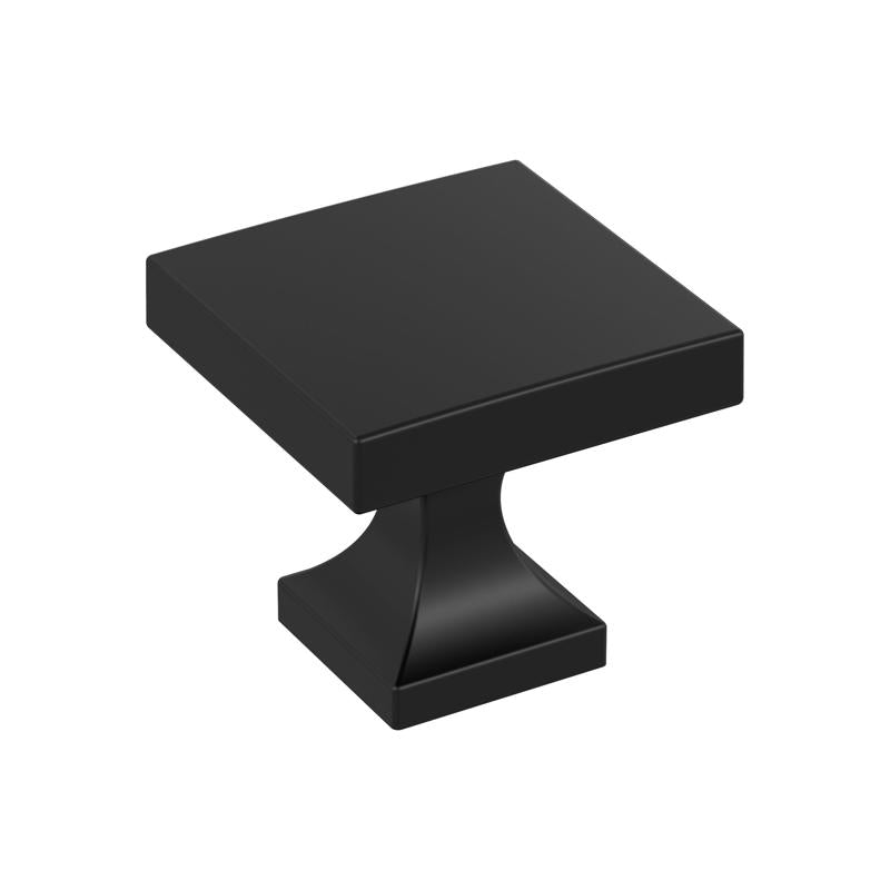 Amerock Everyday Basics Pedestal Square Cabinet Knob 1 in. Matte