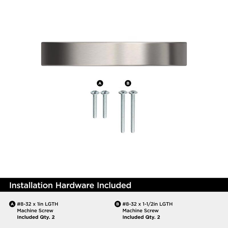 Amerock Contemporary Arch Cabinet Pull 3 in. Satin Nickel Silver