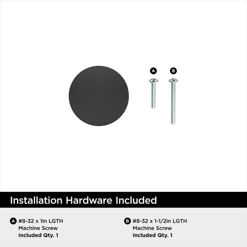 Amerock Everyday Basics Chalice Round Cabinet Knob 1-1/4 in. D 1-1/8 in. Matte