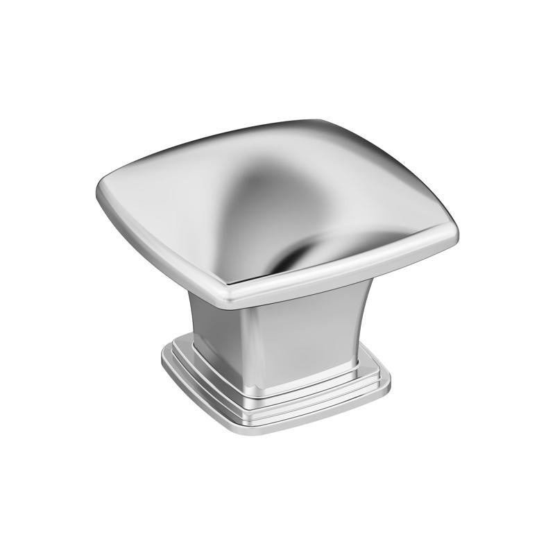 Amerock Everyday Basics Garfield Square Cabinet Knob 1-3/16 in. D 1 in. Polished Chrome