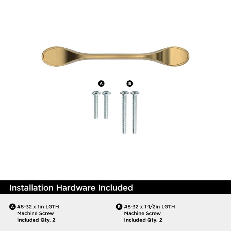Amerock Transitional Arch Cabinet Pull 3 in. Champagne Bronze Gold