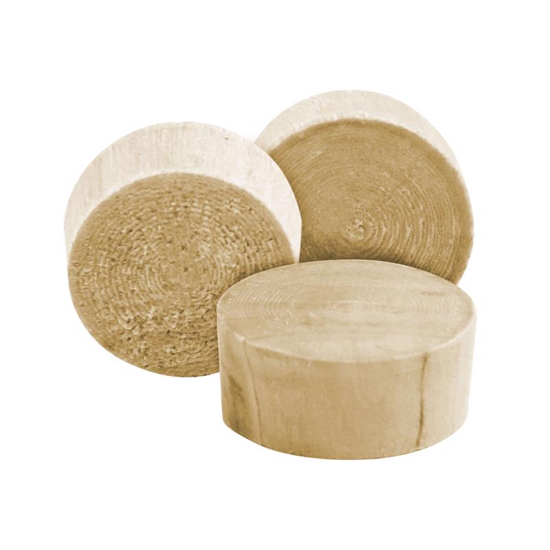 Richelieu Flat Birch Head Plug 1/4 in. D X 0.28 in. L 25 pk Natural
